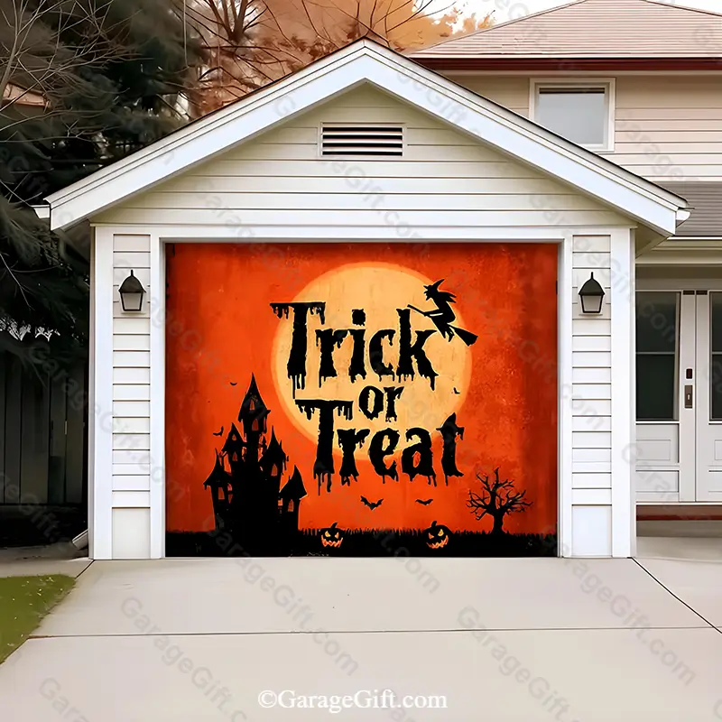 GarageGift-Trick-Or-Treat-Halloween-garage-door-cover-Single-Door Trick Or Treat | Halloween Garage Door Cover - Image 1