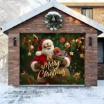 Black Santa | Christmas Garage Door Cover