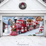 Christmas Choo-Choo | Christmas Garage Door Cover - Image 2
