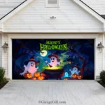 Cute Ghosts | Halloween Garage Door Cover - Image 2