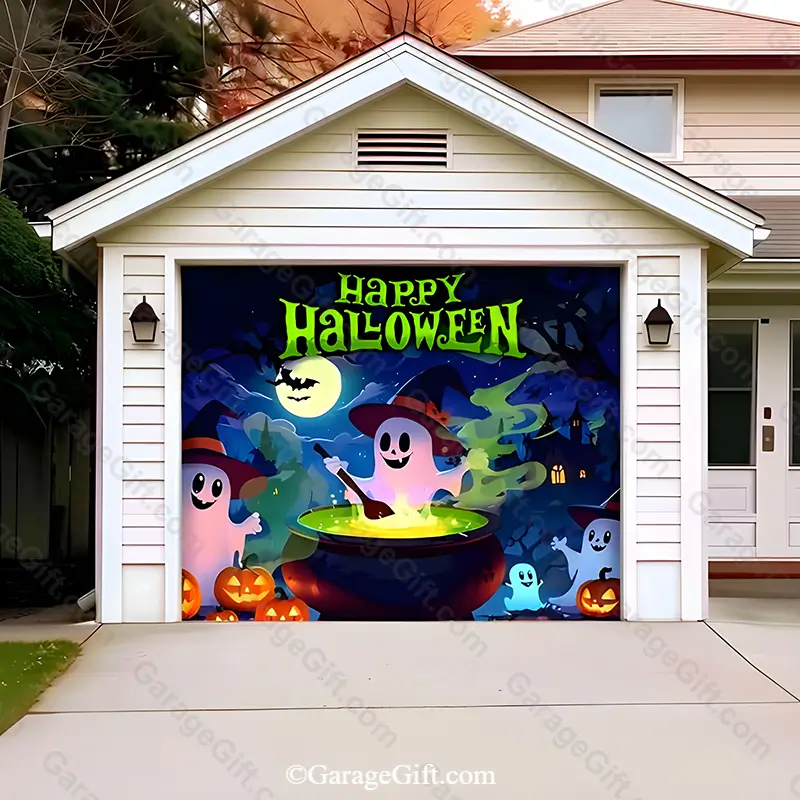 GarageGift-Cute-Ghosts-Halloween-Garage-Door-Cover-Single-Door.webp Cute Ghosts | Halloween Garage Door Cover - Image 1