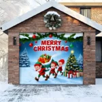 EIf Village | Christmas Garage Door Cover