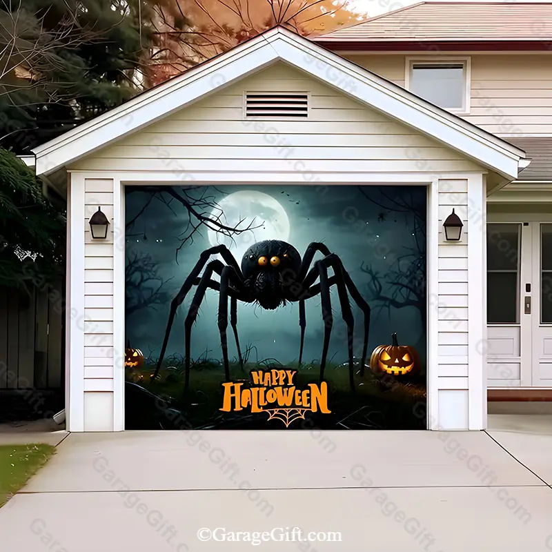 GarageGift-Giant-Spider-Halloween-garage-door-cover-Single-Door.webp Giant Spider | Halloween Garage Door Cover - Image 1