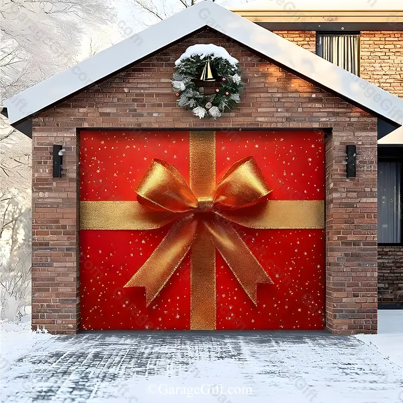GarageGift-Gift-Wrap-Christmas-garage-door-cover-Single-Door.webp Gift Wrap | Christmas Garage Door Cover - Image 1