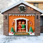 Gingerbread Family | Christmas Garage Door Cover