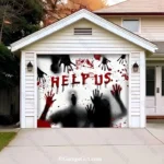 Help Us! | Halloween Garage Door Cover