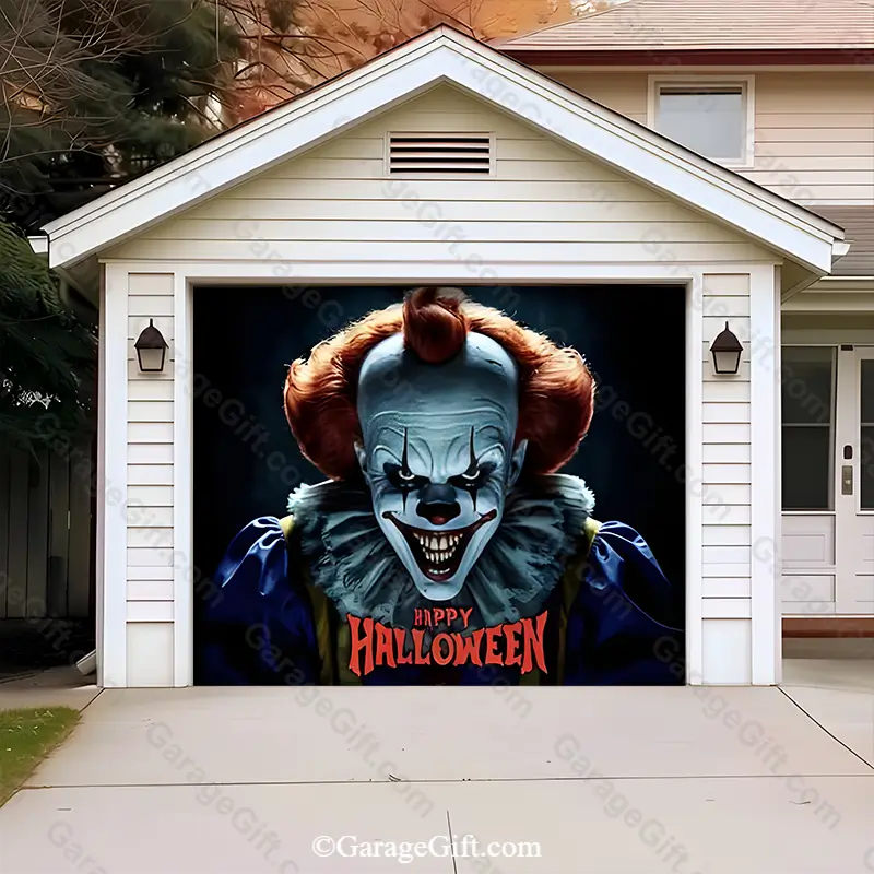 GarageGift-Horror-Clown-Halloween-garage-door-cover-Single-Door.webp Horror Clown | Halloween Garage Door Cover - Image 1