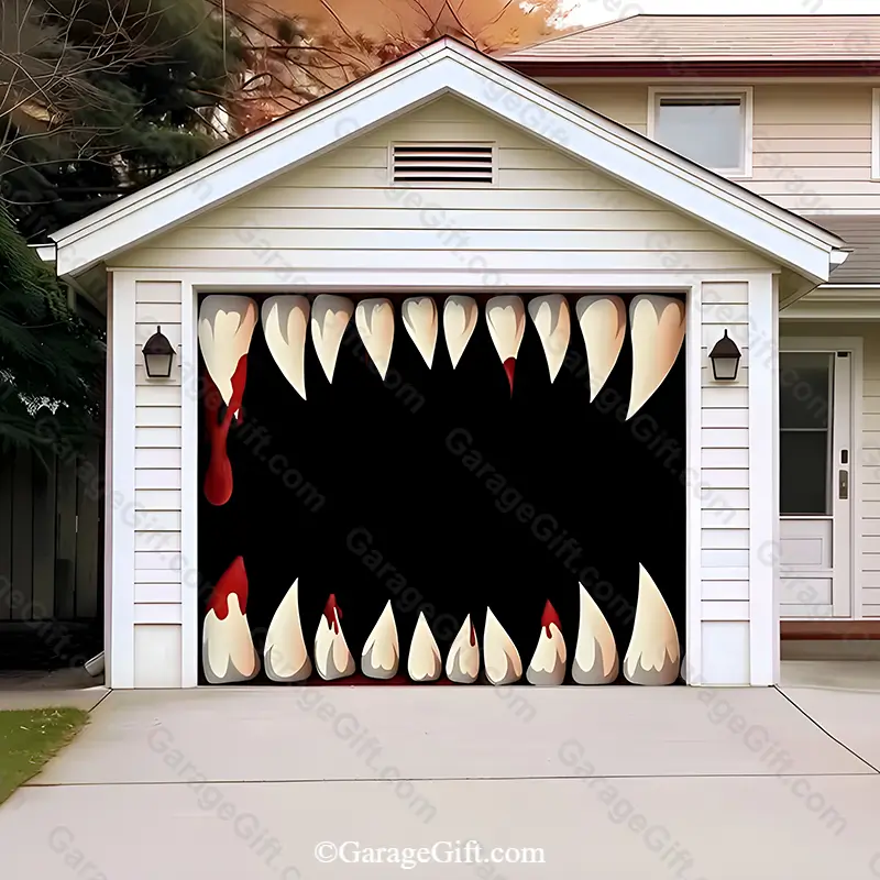 GarageGift-Monster-Teeth-Halloween-garage-door-cover-Single-Door.webp Monster Teeth | Halloween Garage Door Cover - Image 1