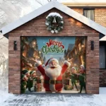 Santa And Elves | Christmas Garage Door Cover