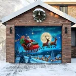 Santa's Flight | Christmas Garage Door Cover