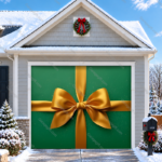 Gift Wrap(Green) | Christmas Garage Door Cover