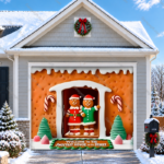 Gingerbread Family | Christmas Garage Door Cover