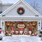 Gnome Sweet Gnome | Christmas Garage Door Cover - Image 2