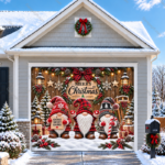 Gnome Sweet Gnome | Christmas Garage Door Cover