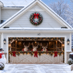 Reindeer Barn | Christmas Garage Door Cover - Image 2