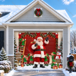 Santa's Crew | Christmas Garage Door Cover